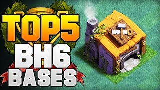 TOP 5 BEST Builder Hall 6 Base w PROOF 3900 CUPS  CoC BH6 Builder Base Designs  Clash of Clans [upl. by Riley]