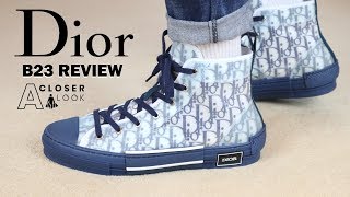 Dior Oblique B23 High Top Sneaker Review [upl. by Gujral906]