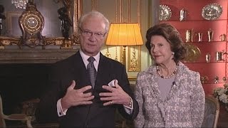 King Carl XVI Gustaf and Queen Silvia of Sweden [upl. by Llerroj]