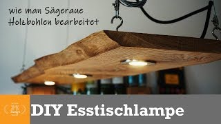 DIY Designer Lampe  Esstischlampe aus massiver Eiche selber machen [upl. by Asiuol]