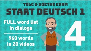 Start Deutsch 1  Komplette Wortliste mit Dialogen  Telc amp Goethe Prüfungsvorbereitung  420 [upl. by Edmea]