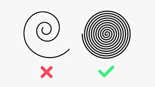 The SECRET to a LINEAR SPIRAL in Illustrator [upl. by Menendez]