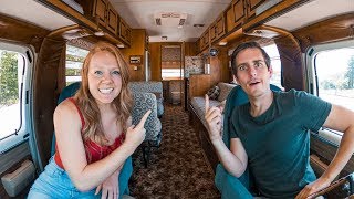 FULL TOUR of Our 1975 Vintage Camper Van RV PreRenovation [upl. by Elatnahs277]