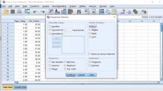 SPSS  Mean Median Mode Standard Deviation amp Range [upl. by Lilac]