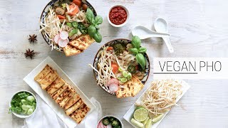 VEGAN PHO » easy vietnamese noodle soup [upl. by Adnarom]