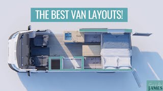 BEST VAN LAYOUTS how to design your van conversion  VAN LIFE BUILD [upl. by Maxy]