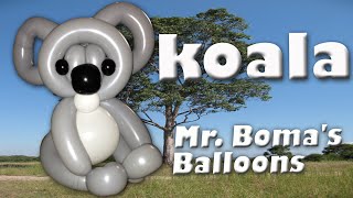 Koala Balloon Animal Tutorial Balloon Twisting and Modeling 32 [upl. by Araet802]