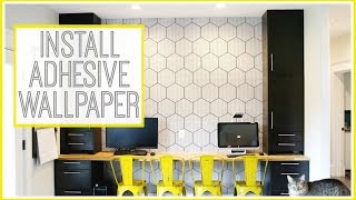 Installing Adhesive Backed Vinyl Wallpaper [upl. by Irahk]