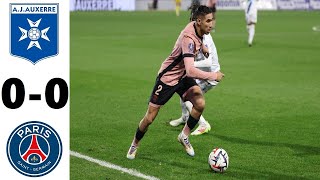 AJ AUXERRE vs PSG 00 Highlights  Ligue 1 202425 [upl. by Adai]