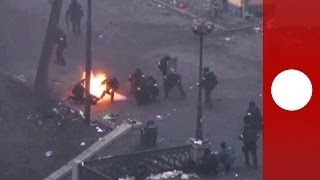 Unseen footage Snipers fire at Maidan protesters during Kiev riots [upl. by Weasner816]