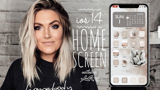 How To Customize Your iPhone Home Screen Aesthetic  iOS 14 [upl. by Kimmel]