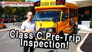 How to Perform a CDL Class C PreTrip Inspection quotSchool Busquot  Driving Academy [upl. by Ahcilef]