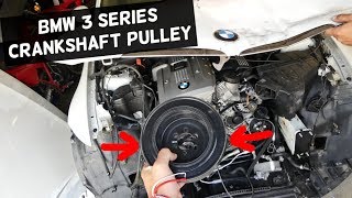 BMW E90 CRANKSHAFT PULLEY REMOVAL REPLACEMENT E91 E92 E93 [upl. by Radmilla]