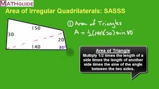 Area of Irregular Quadrilaterals SASSS [upl. by Sindee]