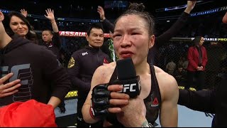 UFC 248 Zhang Weili amp Joanna Jedrzejczyk Octagon Interviews [upl. by Harday]