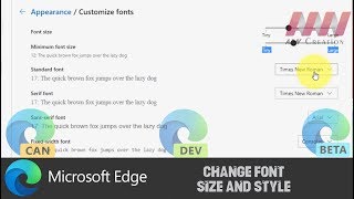 How to Change Font Size and Style in Microsoft Edge Chromium [upl. by Aihsela]