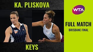 Karolina Pliskova vs Madison Keys  Full Match  2020 Brisbane Final [upl. by Namolos]