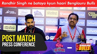 PKL 9 Semifinal Bengaluru Bulls Press conference after losing against Jaipur Pink Panthers [upl. by Henigman739]