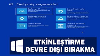 Windows 10 Kurtarma Seçeneklerini Etkinleştirme Devre Dışı Bırakma [upl. by Hgielrahc]