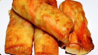 How to Cook Lumpiang Togue Spring Roll Recipe  English [upl. by Silvan]