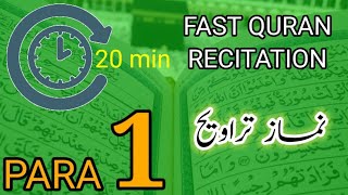 Para 1 Fast Recitation  Full Quran  Juzz no130  Para 130 الم Full Para in 20 Minute [upl. by Hsital]