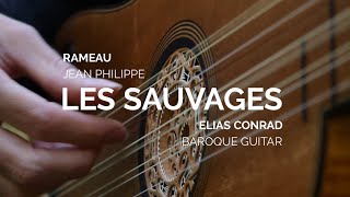 RAMEAU on baroque guitar  Les Sauvages  ELIAS CONRAD [upl. by Ilyk]