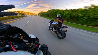 YAMAHA R6 VS ZX6R [upl. by Nyrahtak167]