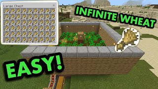 SIMPLE 121 AUTOMATIC WHEAT FARM TUTORIAL in Minecraft Bedrock MCPEXboxPS4SwitchWindows10 [upl. by Lamar]