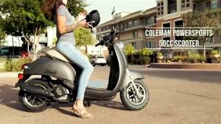 Scooter  Coleman Powersports JL49 Product Showcase 50cc [upl. by Evol285]