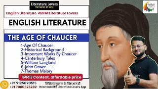 The Age Of Chaucer  History Of English Literature in Hindi  AKSRajveer  Literature Lovers [upl. by Lrub]