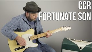 CCR Fortunate Son Guitar Lesson  Tutorial [upl. by Winnah]