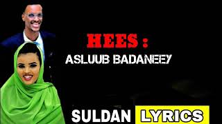 Cabdi jibaar gacaliye ft hibaaq gobaad ASLUUB BADANEEY  lyric 2020 [upl. by Imyaj547]