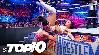 Sasha Banks’ aerial attacks WWE Top 10 March 3 2021 [upl. by Bourke]