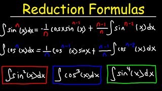 Reduction Formulas For Integration [upl. by Publia508]