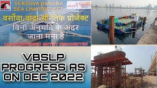 Versova Bandra Sea Link Progress Dec 2022 [upl. by Eelahc75]