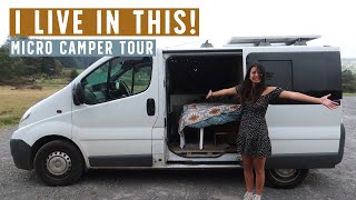 VAN TOUR  Vauxhall Vivaro SWB Micro Camper Conversion for Full Time Van Life [upl. by Feola]