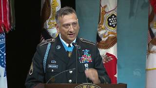 Pentagon Hall of Heroes Staff Sgt David G Bellavias Speech [upl. by Nilyam]