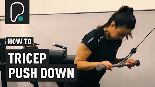 How To Do A Tricep Pushdown [upl. by Alludba]