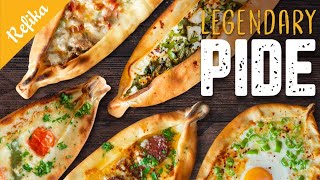 Legendary PIDE recipe Some call it Turkish Flat Bread Simple vegeterian and full on versions [upl. by Leksehcey]