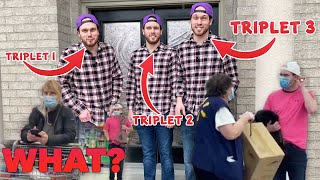 IDENTICAL TRIPLET DEJA VU PRANK [upl. by Nohsyar]