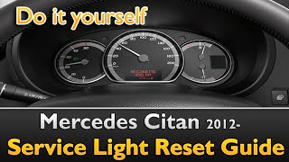 Mercedes Citan Service Light Reset Guide [upl. by Nyer462]