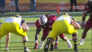 Jadeveon Clowney Hit vs Michigan  Outback Bowl [upl. by Tenenbaum]