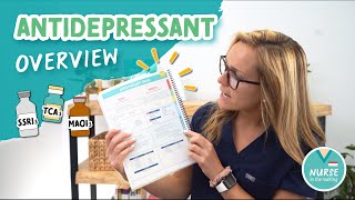 ANTIDEPRESSANTS Overview SSRIs MAOIs TCAs  Nursing Pharmacology  NurseInTheMaking [upl. by Ahsele611]