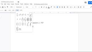 Equation Editor in Google Docs [upl. by Tloc]