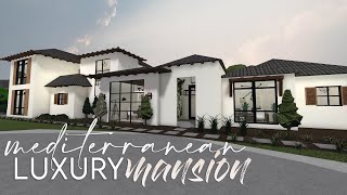 Bloxburg  Mediterranean Luxury Mansion  400k  House Build [upl. by Vachell]