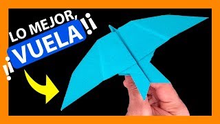 Como hacer un AVION DE PAPEL PÁJARO 💙 que VUELE MUCHO y sea fácil  BIEN EXPLICADO [upl. by Standing]