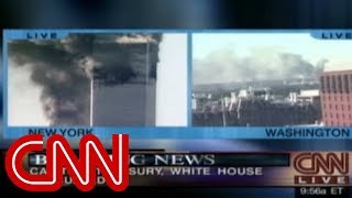 911 South Tower collapses Pentagon hit [upl. by Doowron]