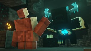 Warden Vs Copper Golem Minecraft Animation [upl. by Hairom360]