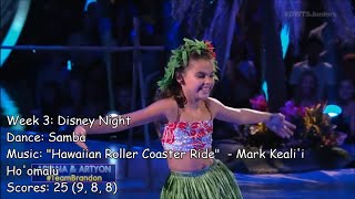 Ariana Greenblatt  All Dancing With The Stars Juniors Performances [upl. by Ardnosak]