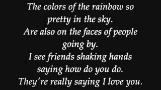 Louis Armstrong  What A Wonderful World Lyrics [upl. by Lear]